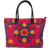Indian Cotton Suzani Embroidery Handbag Woman Tote Shoulder Bag Beach Boho Bag m #1 small image