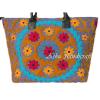 Indian Cotton Tote Suzani Embroidery Handbag Woman Shoulder &amp; Beach Boho Bag s25 #2 small image