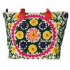 Indian Cotton Tote Suzani Embroidery Handbag Woman Shoulder &amp; Beach Boho Bag s21