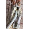 VTG ALINA ITALY Woven Vintage Wood Handle Straw Handbag Tote Beach bag Purse #4 small image