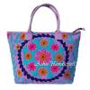 Indian Cotton Tote Suzani Embroidery Handbag Woman Shoulder &amp; Beach Boho Bag s34