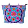 Indian Cotton Tote Suzani Embroidery Handbag Woman Shoulder &amp; Beach Boho Bag s34 #2 small image