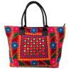 Indian Cotton Suzani Embroidery Handbag Woman Tote Shoulder Beach Boho Bag s27