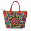 Indian Cotton Tote Suzani Embroidery Handbag Woman Shoulder &amp; Beach Boho Bag s38