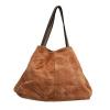 Reversible Stonewashed Rust Faux Leather Purse Shoulder Tote Beach Bag