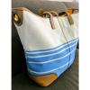 Coach Hadley Hamptons Leather Nantucket Blue Handbag Tote Beach Bag Hobo Purse #3 small image