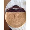 Vintage Hippie Boho Woven Straw Jute Market Tote Beach Bag Thick Leather Straps #1 small image