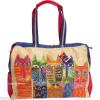 Laurel Burch Long Neck Cats Large TRAVEL Tote Bag Beach Sport NEW #2 small image