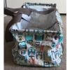 Thirty One 31 Med Utility Beach Grocery Tote Bag OWL Brown Hoo&#039;s Chilly Retired #3 small image