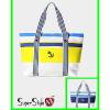 Striped Navy Nautical Anchor Ocean Sea Fashion Summer Beach Handbag Tote Bag #1 small image