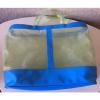 Clinique Beauty Bag Tote Blue Green Clear Beach Tote