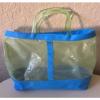 Clinique Beauty Bag Tote Blue Green Clear Beach Tote
