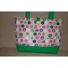 Handmade Pink John Deere Trimmed in Green Handbag Purse Tote Bag Beach Bag #1 small image