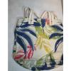 Womens HOLLISTER tropical Print Canvas TOTE BAG Carryall Casual Beach
