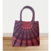 cotton handmade picnic bag hand bag shoulder bag mandala bohemian beach bag #1 small image