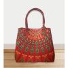 hippie shoulder purse red color bohemian mandala shopping bag beach bag #1 small image