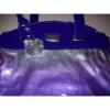 VERSACE Versus Silver Purple Shopper Beach Shoulder Bag TOTE PLASTIC COATED NEW