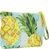 Trina Turk Pink Yellow Pineapple Bikini Bag Summer Beach PVC Lined Wristlet New #2 small image