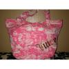 Juicy Couture Large Pink Paradise Canvas Tote Bag Beach Gym Overnight #1 small image