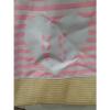 Victoria&#039;s Secret Pink Striped Straw Beach Bag Tote