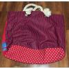 US Polo Assn Red Nautical Striped Polka Dot Canvas &amp; Rope Beach Tote Bag #2 small image