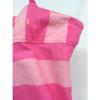 VICTORIA&#039;S Secret PINK Striped FLARED Beach CARRYALL Tote BAG Gold LETTERS Guc #3 small image