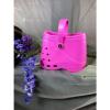 LUBBER Pink Tote Beach Bag Purse Crocs Shoes Footprint #1 small image