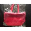 Nordstrom Hot Pink Sheer Striped Large Tote Bag Shopper Beach Travel