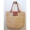 COACH 11799 BLEECKER STRAW &amp; BRITISH TAN LEATHER BEACH BAG TOTE CARRYALL SO FAB! #2 small image