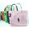 POLO RALPH LAUREN Big Pony Large Canvas Zipper Tote Travel Beach Bag Choose ONE #1 small image