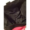 NWT Victoria&#039;s Secret Black Pink Red Canvas Beach Travel Weekender Bag Tote #4 small image