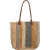 Primitives By Kathy Large Beach Striped Cotton Denim Tote Shopping Book Bag