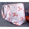 Indian Quilted Cotton Block Printed Bag Reversible Beach bag Women Purse Clutch #3 small image