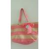 ULTA  Beauty Medium Tote Bag Shopper Pink Beige Handbag Carry-all Beach Bag #1 small image