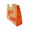 Auth CHANEL Tote Bag Patchwork Vinyl Beige Orange Shoulder Bag Beach Goods #3 small image