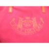Juicy Couture Large Fabric Tote Bag/ Beach Tote  Pink w/ Orange Trim