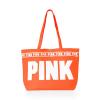 Victoria&#039;s Secret PINK Shopper / Tote / Beach Bag *New w/o Tag* Orange Logo #5 small image