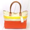 NEW TORY BURCH (39102) CANVAS DIPPED BEACH TOTE BAG PURSE #2 small image