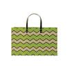 Green Chevron Jute Shopper Beach Tote Bag ~ Great Gift Idea!