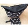 Quatrefoil Black &amp; White Tote Beach Sports Craft Bag w/pockets &amp; Extra Bag #2 small image