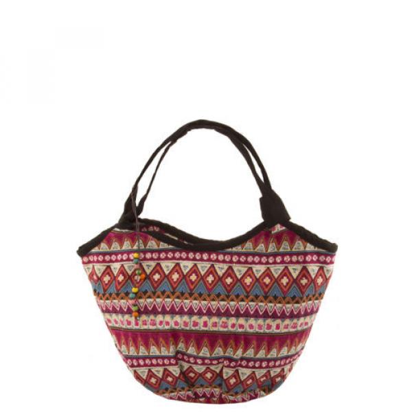 Women TRIBAL Beach Fashion Handbag Shoulder CANVAS Tote Shopping Bag With Beads #3 image