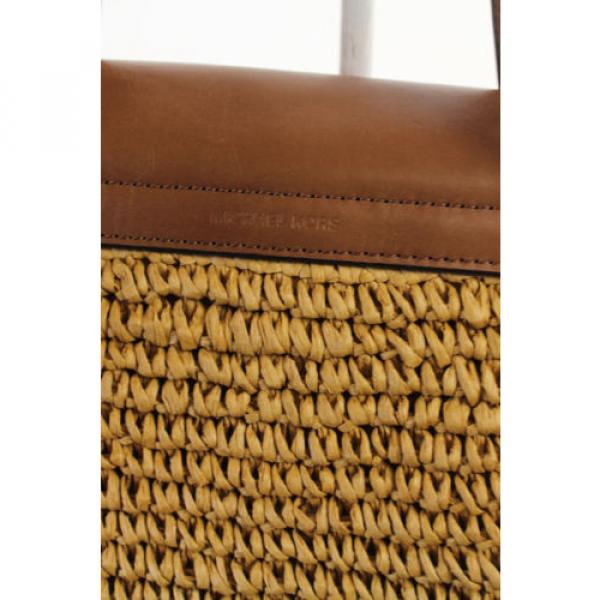 Michael Kors New Walnut Gold Straw Naomi Large Tote Bag Osfa $289* #4 image