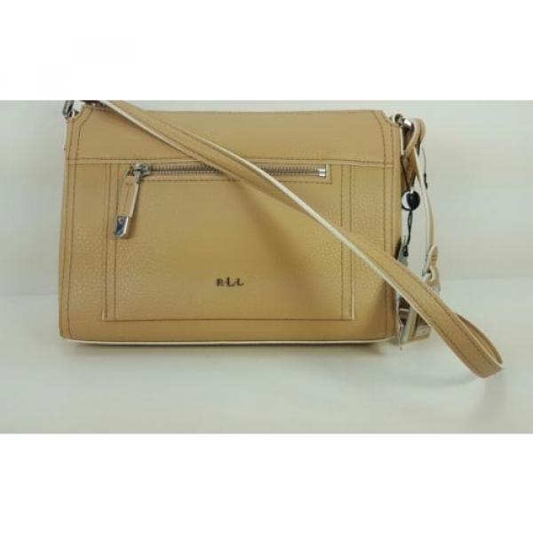 NWT $118 Lauren Ralph Lauren Womens Straw Tan Paley Leigh Crossbody Purse Bag #4 image