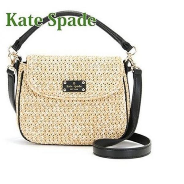 NWT Kate Spade Cobble Hill Straw/Leather Small Devin Shoulder/Crossbody bag. #1 image