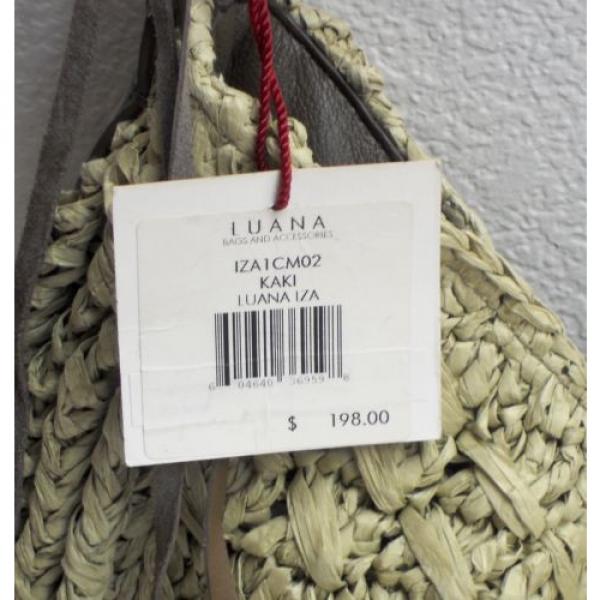 NEW NWT Italy LUANA - Woven Heavy Straw &amp; Leather Shoulder Bag Purse $198 #4 image