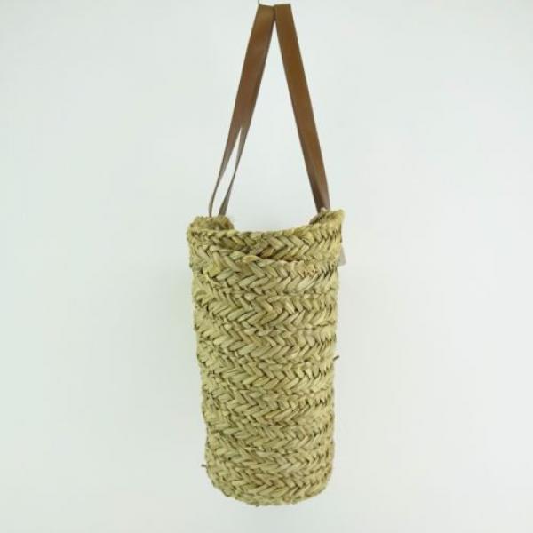 Kourtney Kardashian Cotton On Brown Straw Basket Tote Bag #2 image