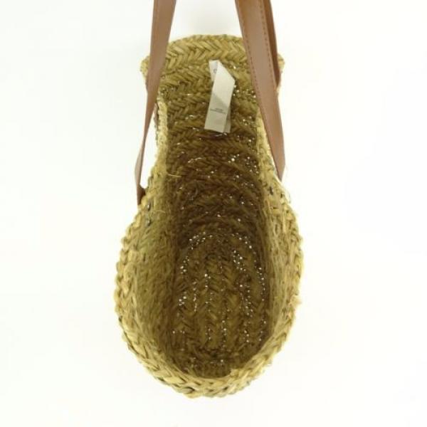 Kourtney Kardashian Cotton On Brown Straw Basket Tote Bag #3 image