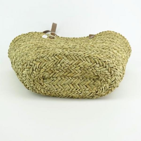 Kourtney Kardashian Cotton On Brown Straw Basket Tote Bag #4 image