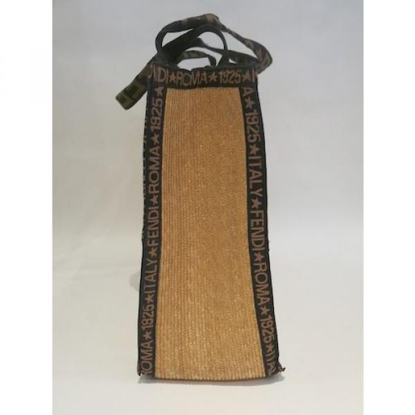 Authentic Vintage FENDI Straw Tote BAG #2 image