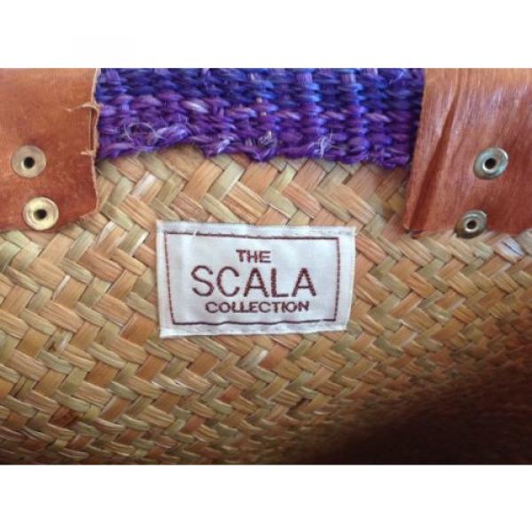 Scala Collection Woven Straw Sisal Jute Market Tote Bag Leather Handals #3 image